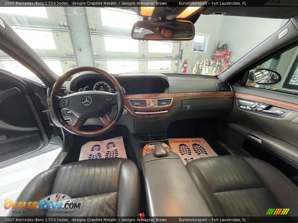 2007 Mercedes-Benz S 550 Sedan designo Graphite Metallic / designo Armagnac Brown Photo #9