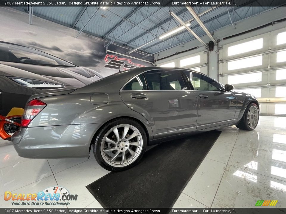 2007 Mercedes-Benz S 550 Sedan designo Graphite Metallic / designo Armagnac Brown Photo #15