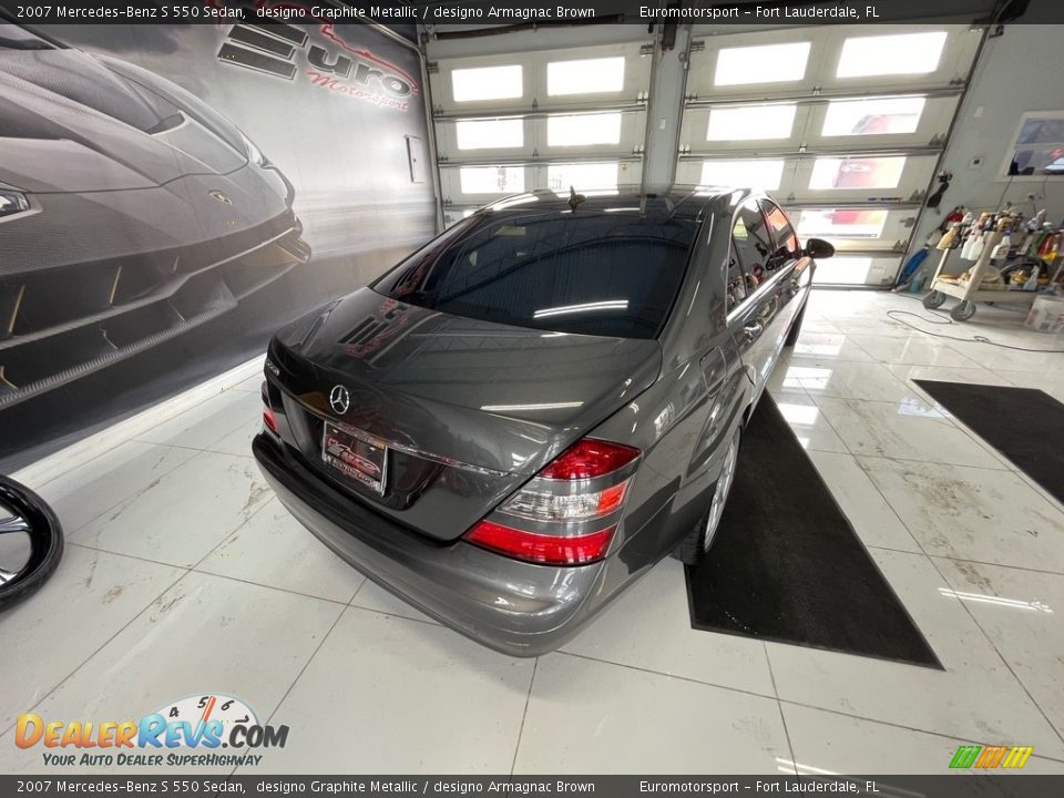 2007 Mercedes-Benz S 550 Sedan designo Graphite Metallic / designo Armagnac Brown Photo #17