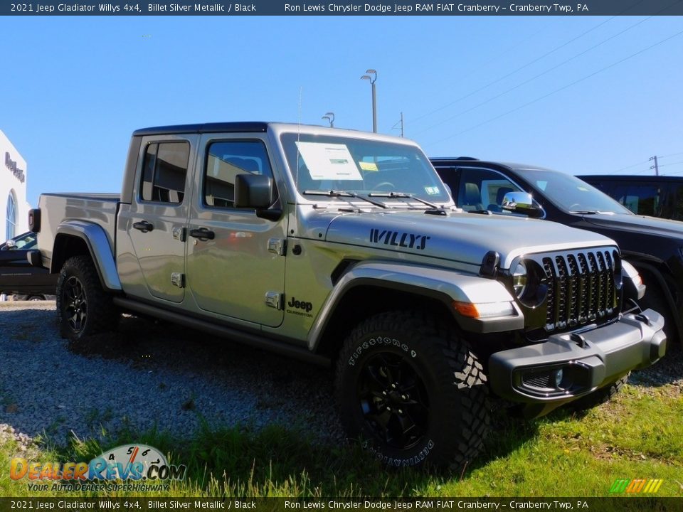 2021 Jeep Gladiator Willys 4x4 Billet Silver Metallic / Black Photo #3