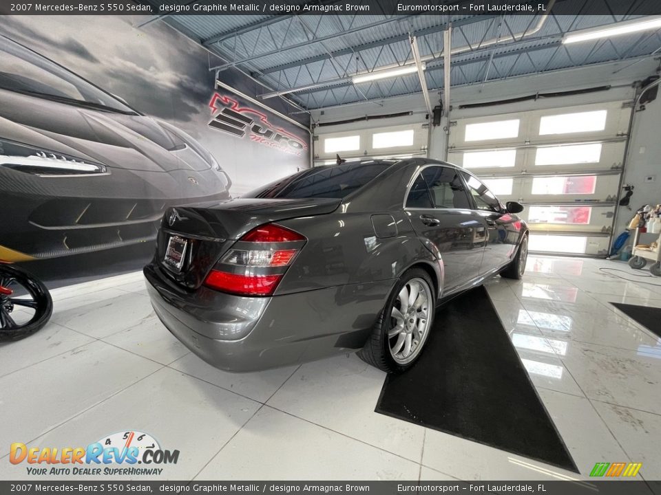 2007 Mercedes-Benz S 550 Sedan designo Graphite Metallic / designo Armagnac Brown Photo #18