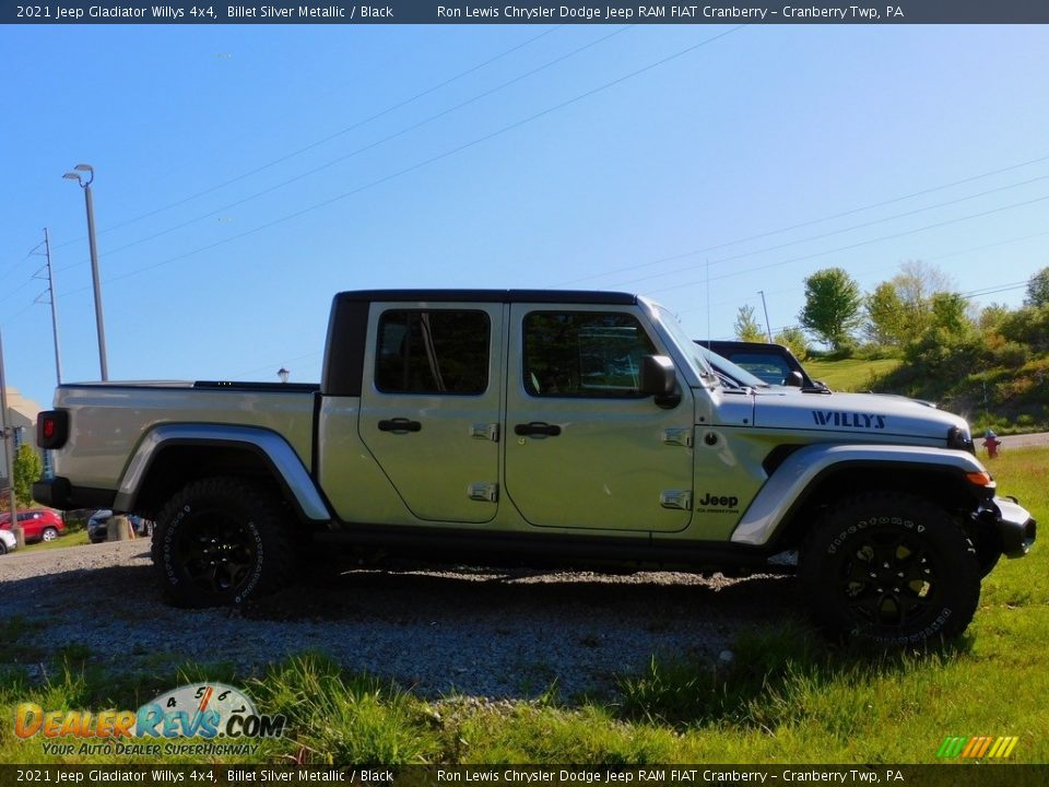 2021 Jeep Gladiator Willys 4x4 Billet Silver Metallic / Black Photo #4