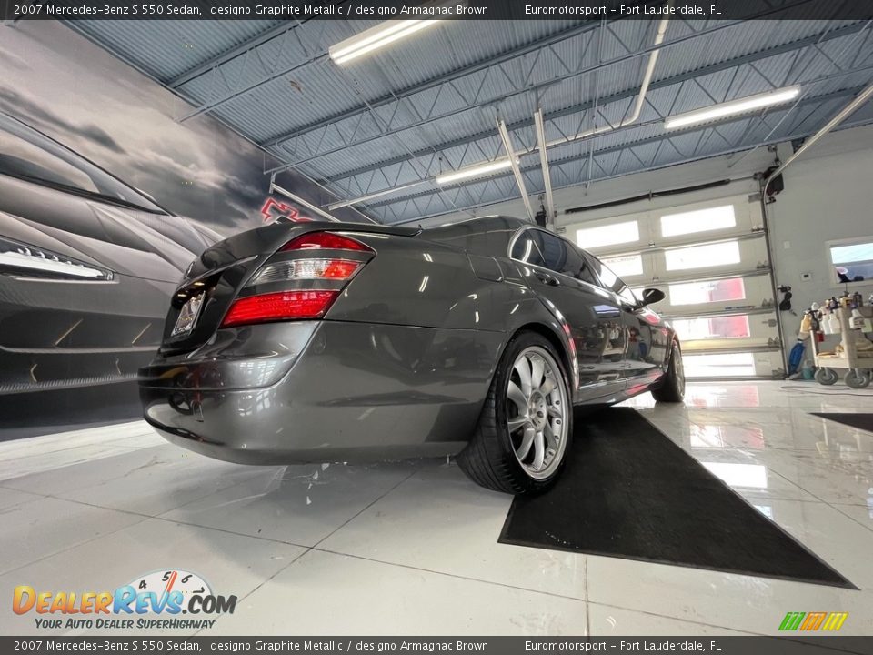 2007 Mercedes-Benz S 550 Sedan designo Graphite Metallic / designo Armagnac Brown Photo #19