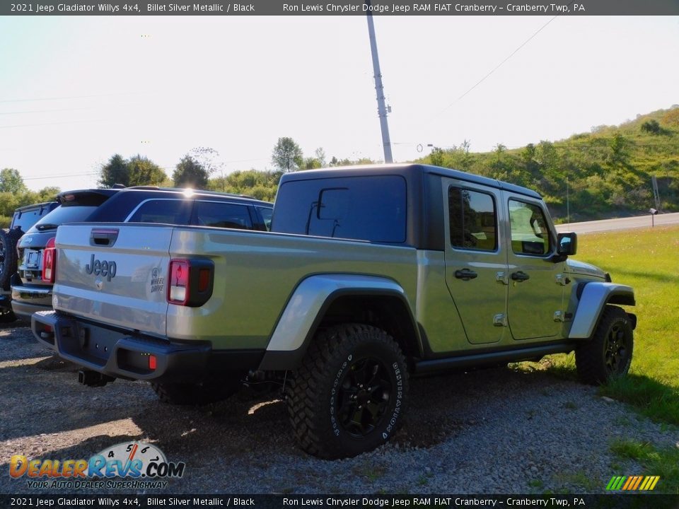 2021 Jeep Gladiator Willys 4x4 Billet Silver Metallic / Black Photo #5