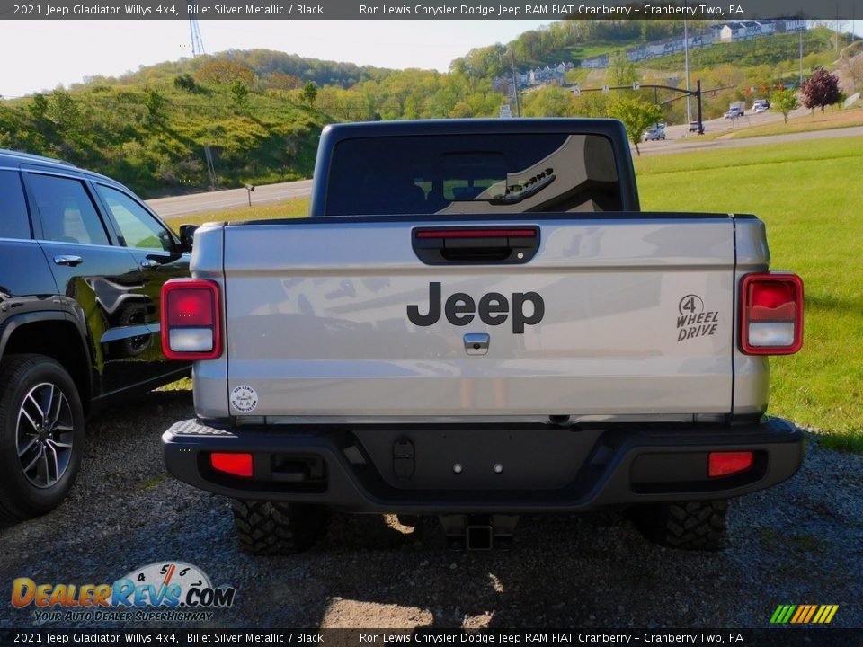 2021 Jeep Gladiator Willys 4x4 Billet Silver Metallic / Black Photo #6