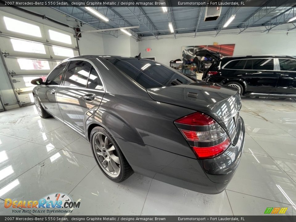 2007 Mercedes-Benz S 550 Sedan designo Graphite Metallic / designo Armagnac Brown Photo #21