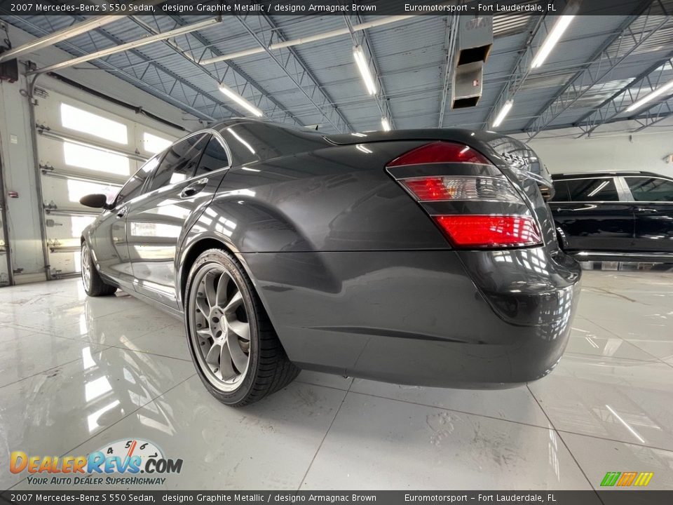 2007 Mercedes-Benz S 550 Sedan designo Graphite Metallic / designo Armagnac Brown Photo #22