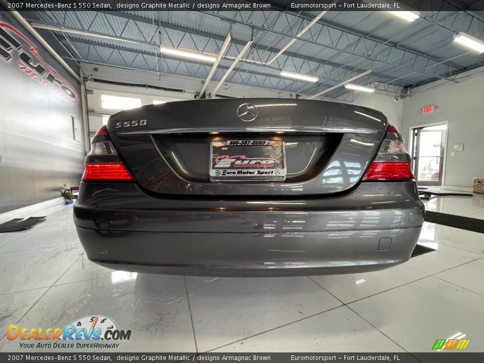 2007 Mercedes-Benz S 550 Sedan designo Graphite Metallic / designo Armagnac Brown Photo #24