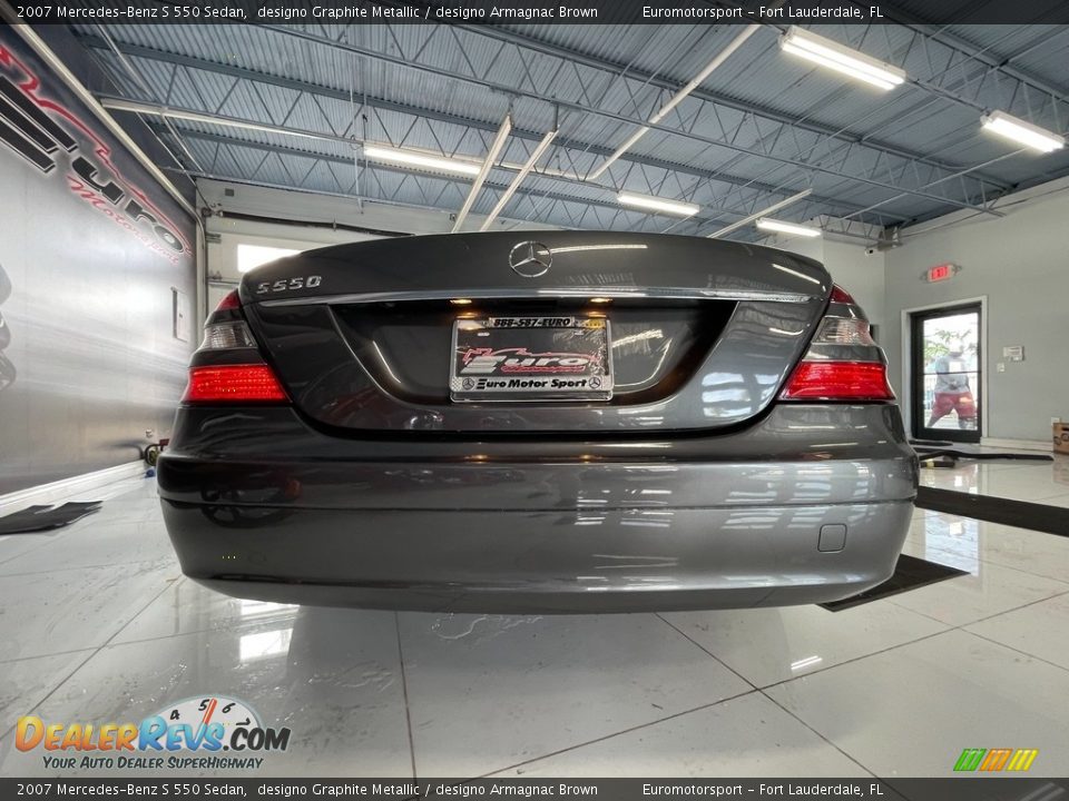 2007 Mercedes-Benz S 550 Sedan designo Graphite Metallic / designo Armagnac Brown Photo #25