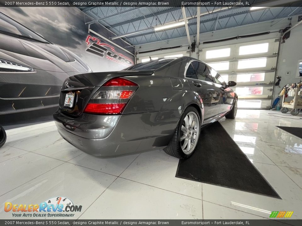 2007 Mercedes-Benz S 550 Sedan designo Graphite Metallic / designo Armagnac Brown Photo #26