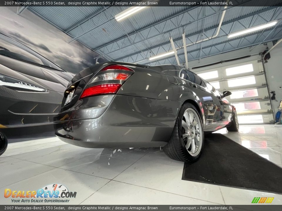 2007 Mercedes-Benz S 550 Sedan designo Graphite Metallic / designo Armagnac Brown Photo #27