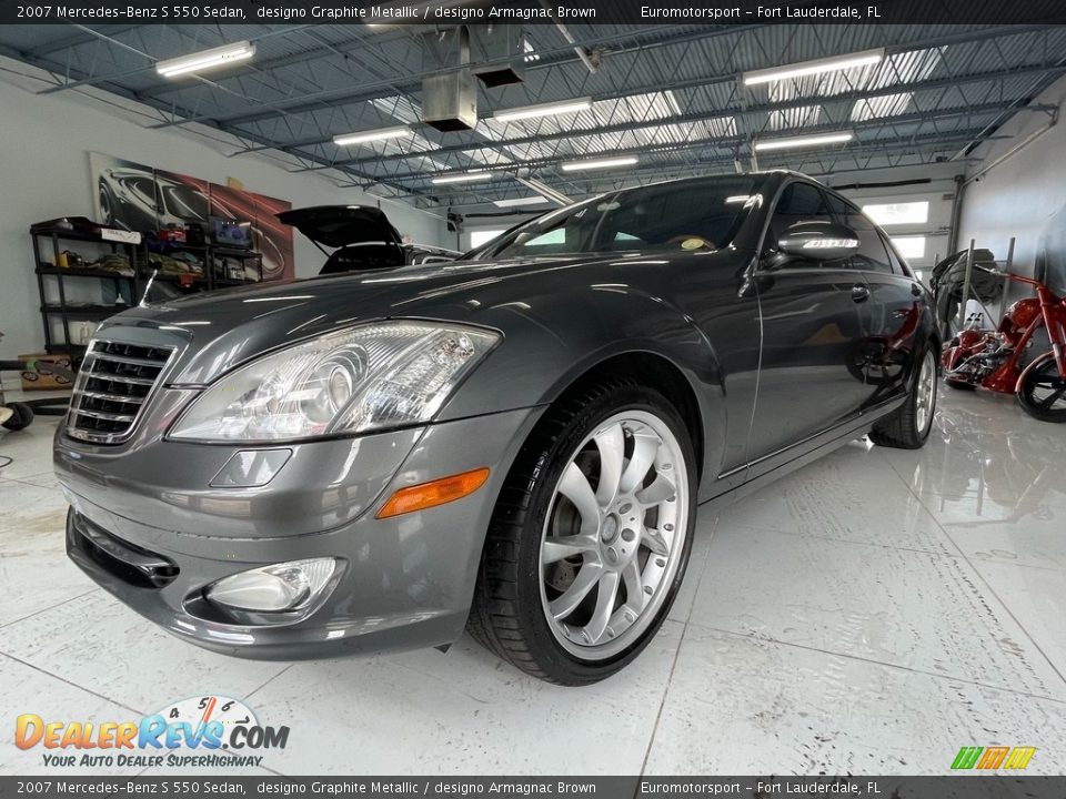 2007 Mercedes-Benz S 550 Sedan designo Graphite Metallic / designo Armagnac Brown Photo #32