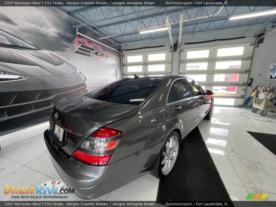 2007 Mercedes-Benz S 550 Sedan designo Graphite Metallic / designo Armagnac Brown Photo #37