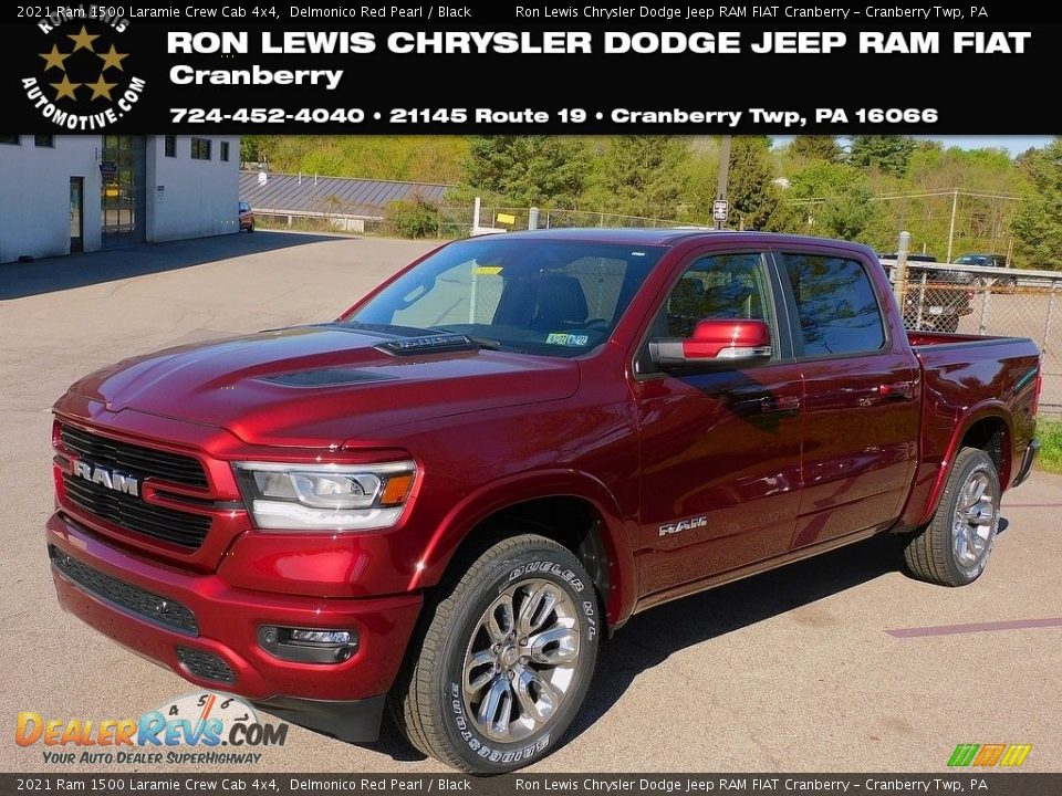 2021 Ram 1500 Laramie Crew Cab 4x4 Delmonico Red Pearl / Black Photo #1