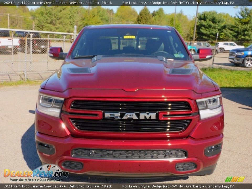 2021 Ram 1500 Laramie Crew Cab 4x4 Delmonico Red Pearl / Black Photo #2