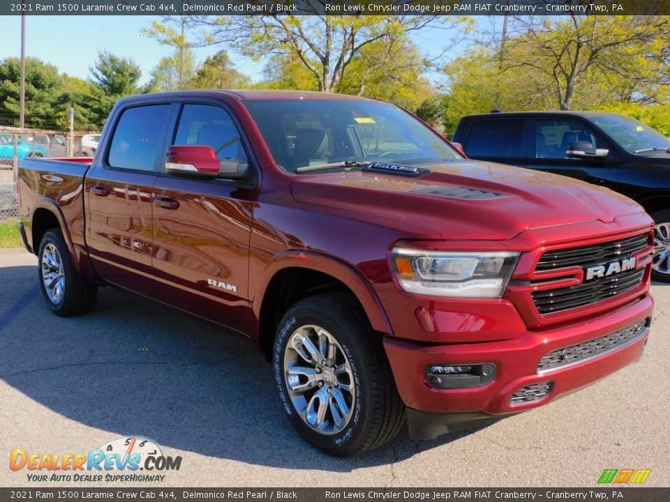 2021 Ram 1500 Laramie Crew Cab 4x4 Delmonico Red Pearl / Black Photo #3