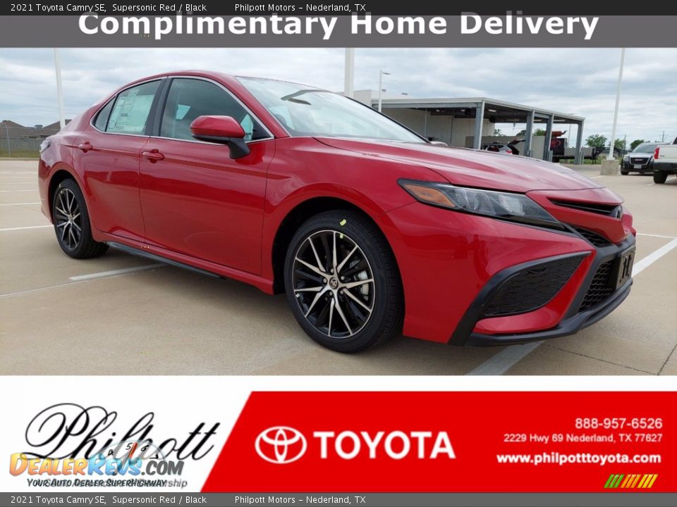 2021 Toyota Camry SE Supersonic Red / Black Photo #1