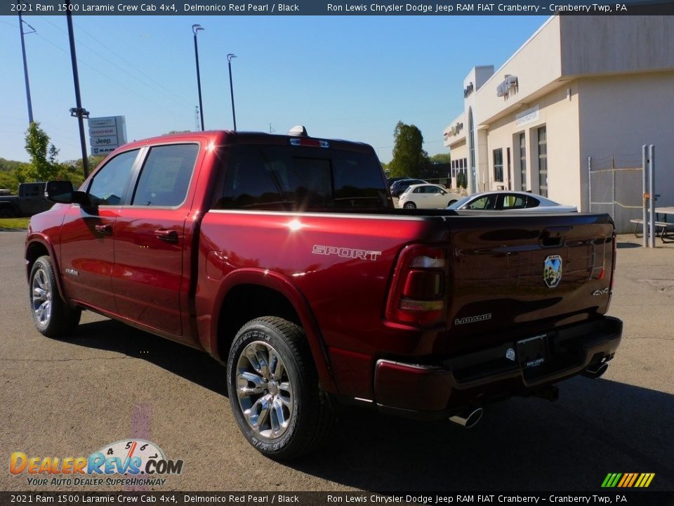 2021 Ram 1500 Laramie Crew Cab 4x4 Delmonico Red Pearl / Black Photo #8