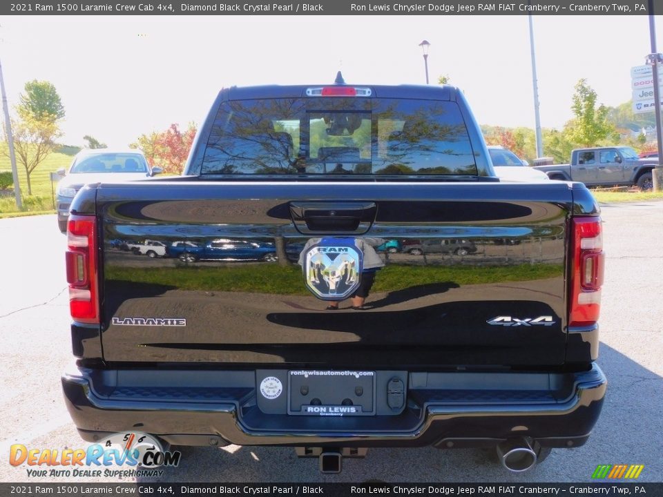 2021 Ram 1500 Laramie Crew Cab 4x4 Diamond Black Crystal Pearl / Black Photo #6