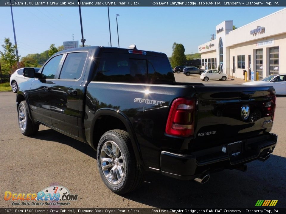 2021 Ram 1500 Laramie Crew Cab 4x4 Diamond Black Crystal Pearl / Black Photo #8