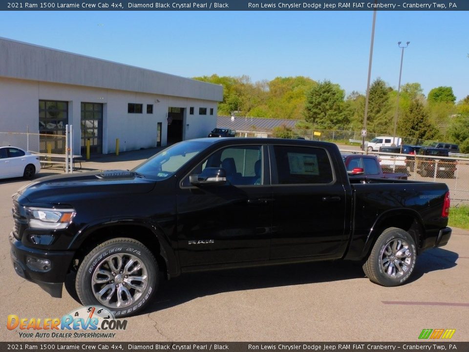 2021 Ram 1500 Laramie Crew Cab 4x4 Diamond Black Crystal Pearl / Black Photo #9