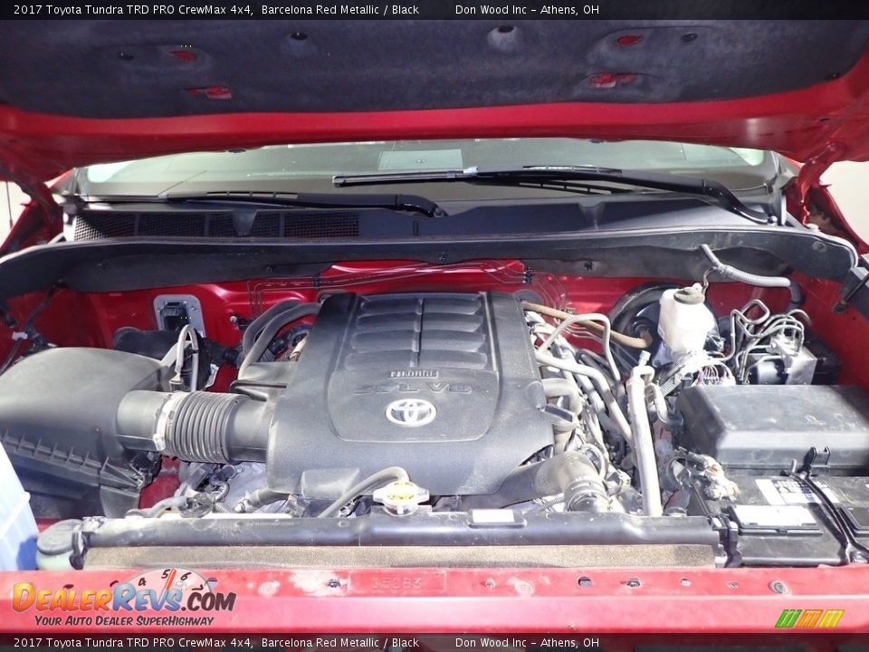 2017 Toyota Tundra TRD PRO CrewMax 4x4 Barcelona Red Metallic / Black Photo #8