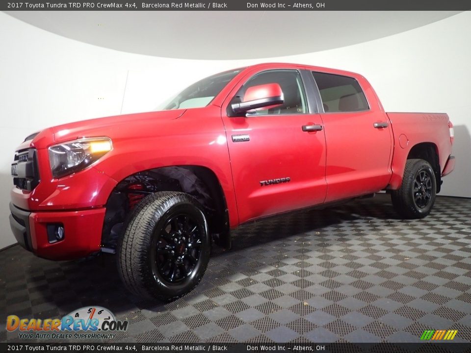 2017 Toyota Tundra TRD PRO CrewMax 4x4 Barcelona Red Metallic / Black Photo #9