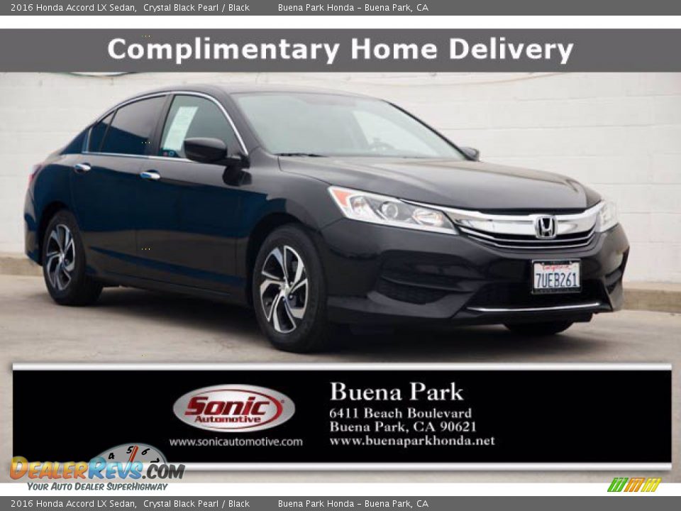 2016 Honda Accord LX Sedan Crystal Black Pearl / Black Photo #1