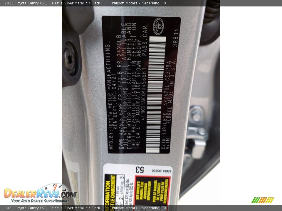 2021 Toyota Camry XSE Celestial Silver Metallic / Black Photo #26