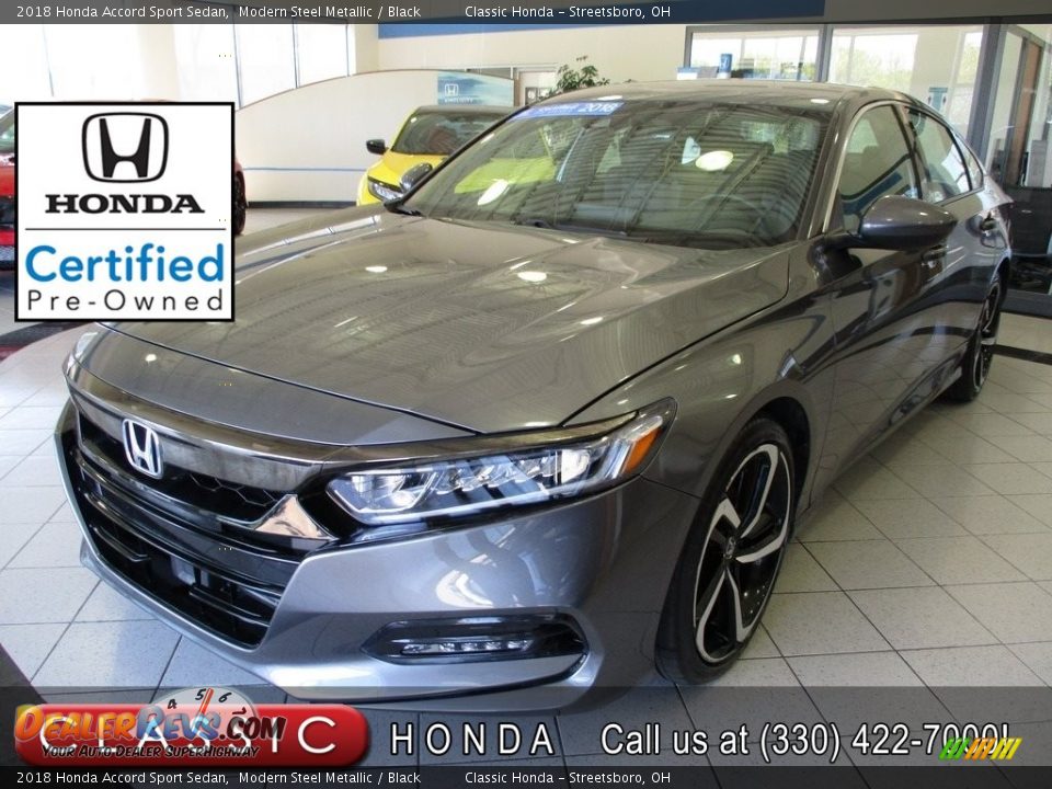 2018 Honda Accord Sport Sedan Modern Steel Metallic / Black Photo #1