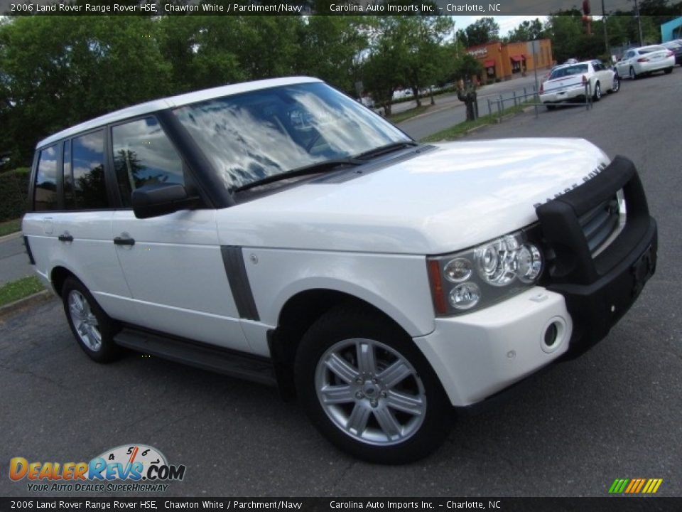 2006 Land Rover Range Rover HSE Chawton White / Parchment/Navy Photo #3