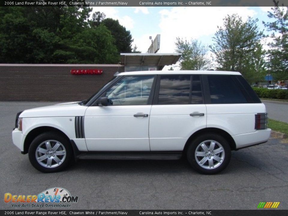 2006 Land Rover Range Rover HSE Chawton White / Parchment/Navy Photo #7