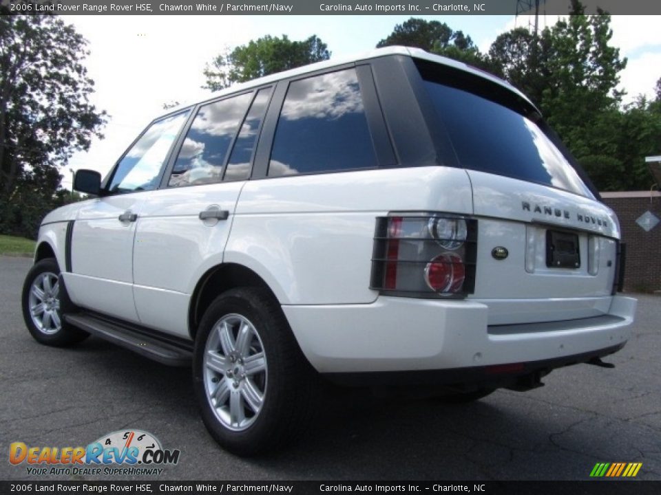 2006 Land Rover Range Rover HSE Chawton White / Parchment/Navy Photo #8