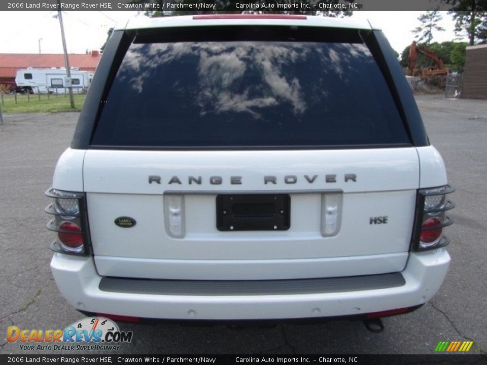 2006 Land Rover Range Rover HSE Chawton White / Parchment/Navy Photo #9