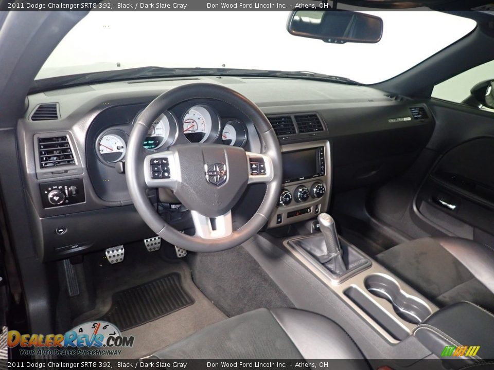 2011 Dodge Challenger SRT8 392 Black / Dark Slate Gray Photo #25