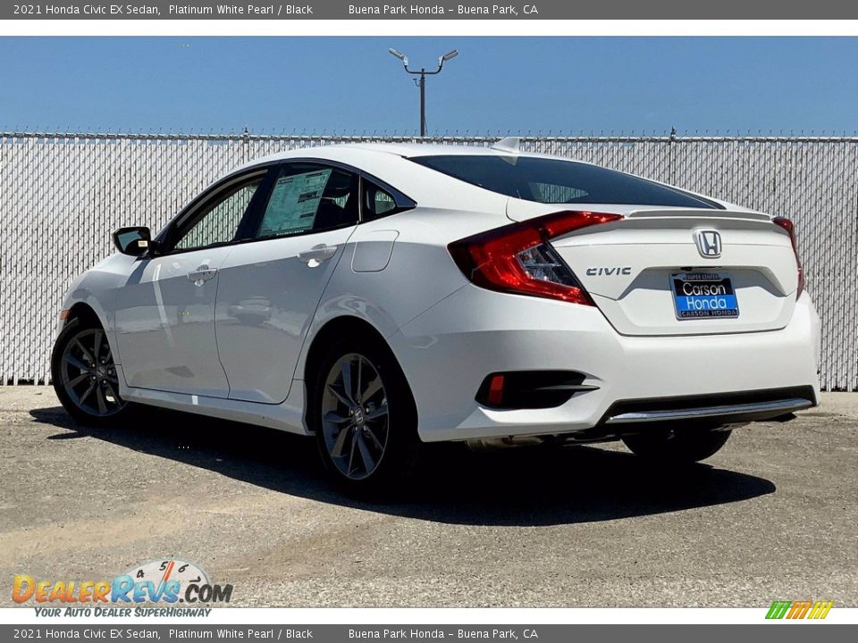 2021 Honda Civic EX Sedan Platinum White Pearl / Black Photo #3