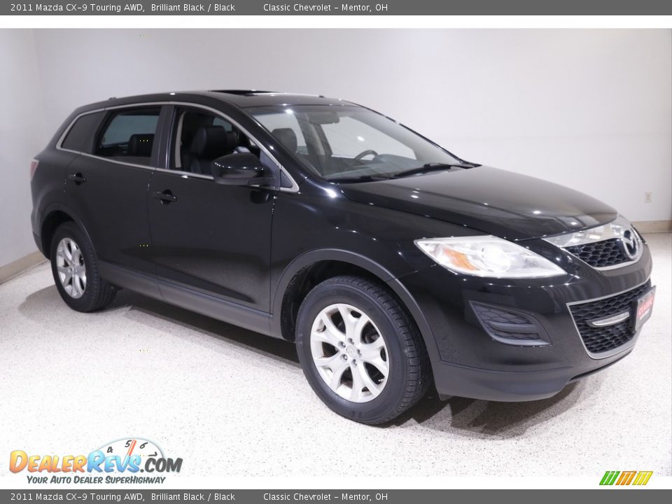 2011 Mazda CX-9 Touring AWD Brilliant Black / Black Photo #1