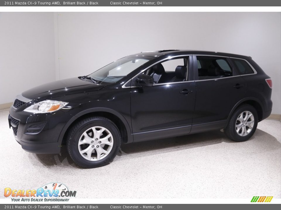 2011 Mazda CX-9 Touring AWD Brilliant Black / Black Photo #3