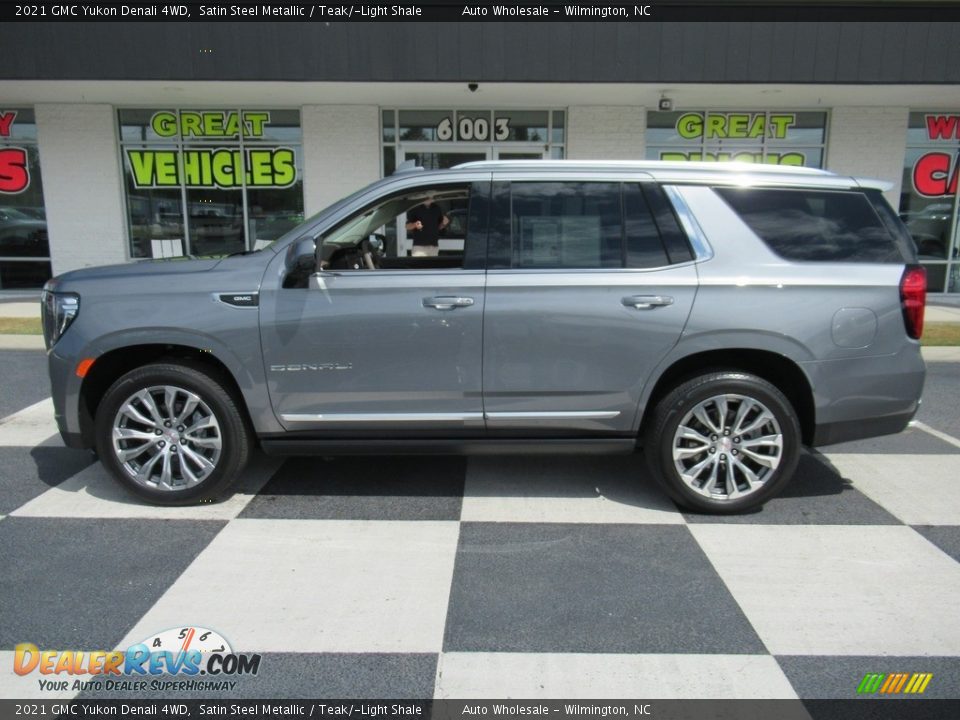 2021 GMC Yukon Denali 4WD Satin Steel Metallic / Teak/­Light Shale Photo #1