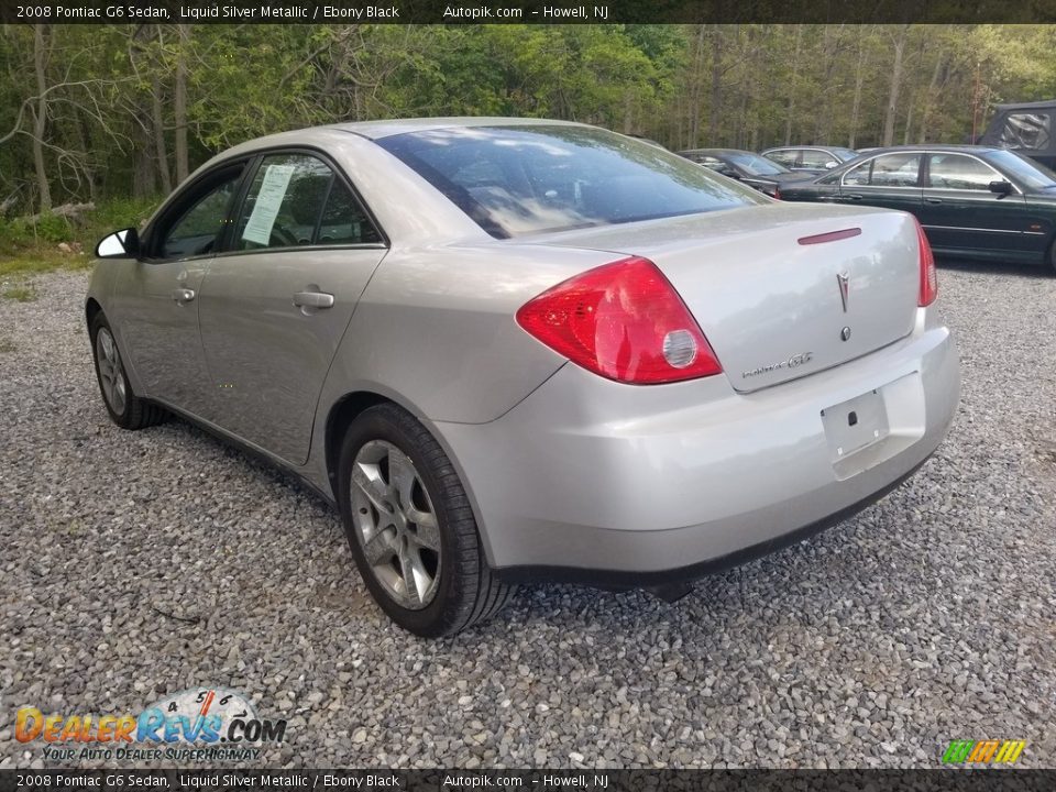 2008 Pontiac G6 Sedan Liquid Silver Metallic / Ebony Black Photo #3