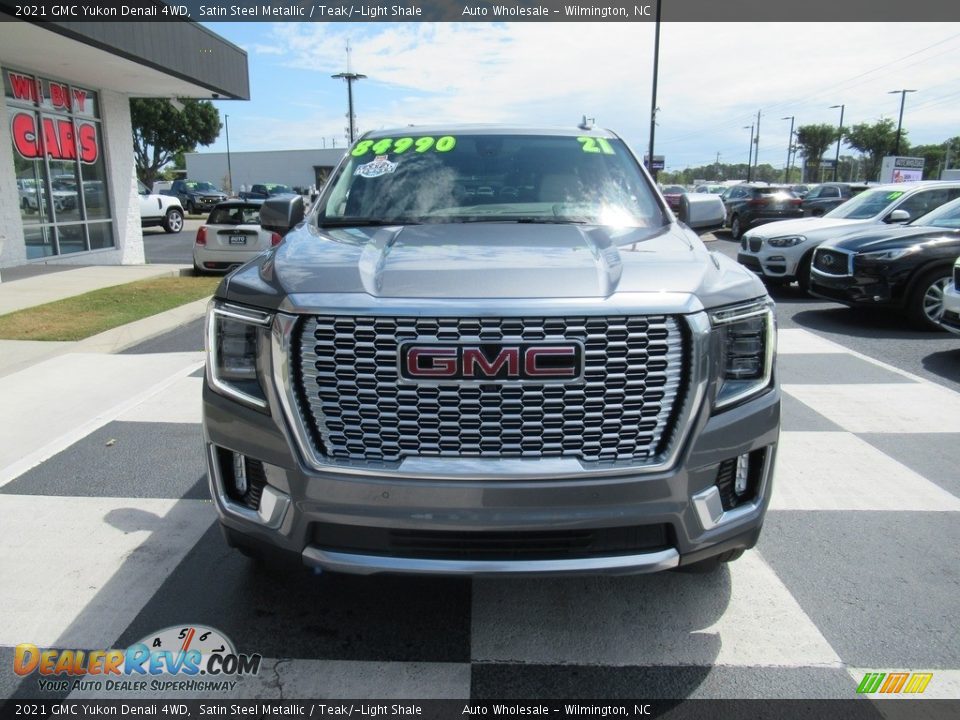 2021 GMC Yukon Denali 4WD Satin Steel Metallic / Teak/­Light Shale Photo #2