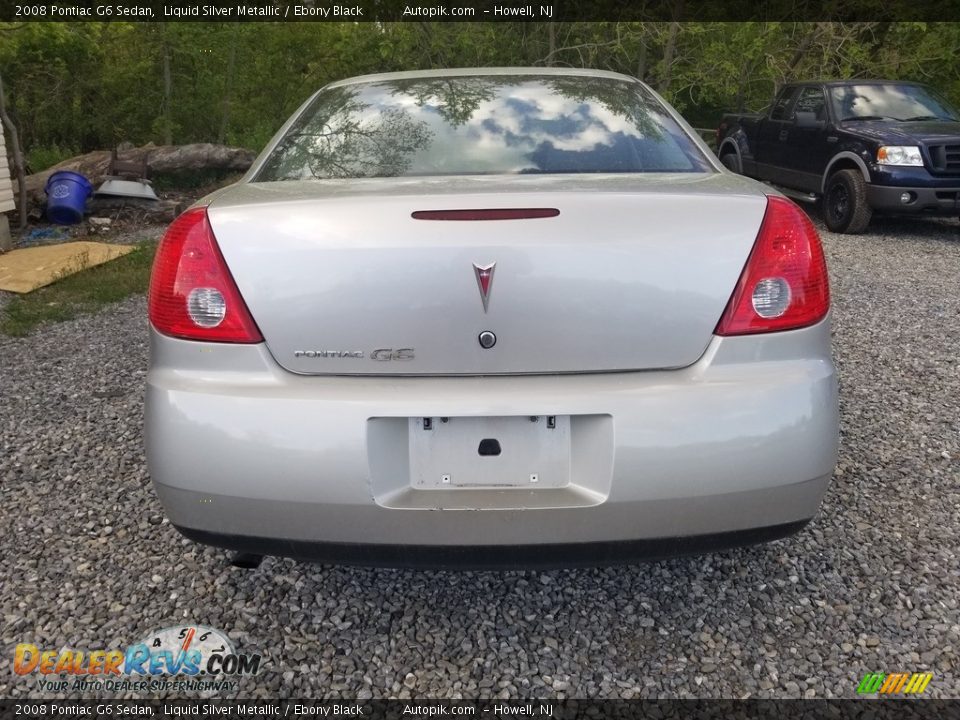 2008 Pontiac G6 Sedan Liquid Silver Metallic / Ebony Black Photo #4