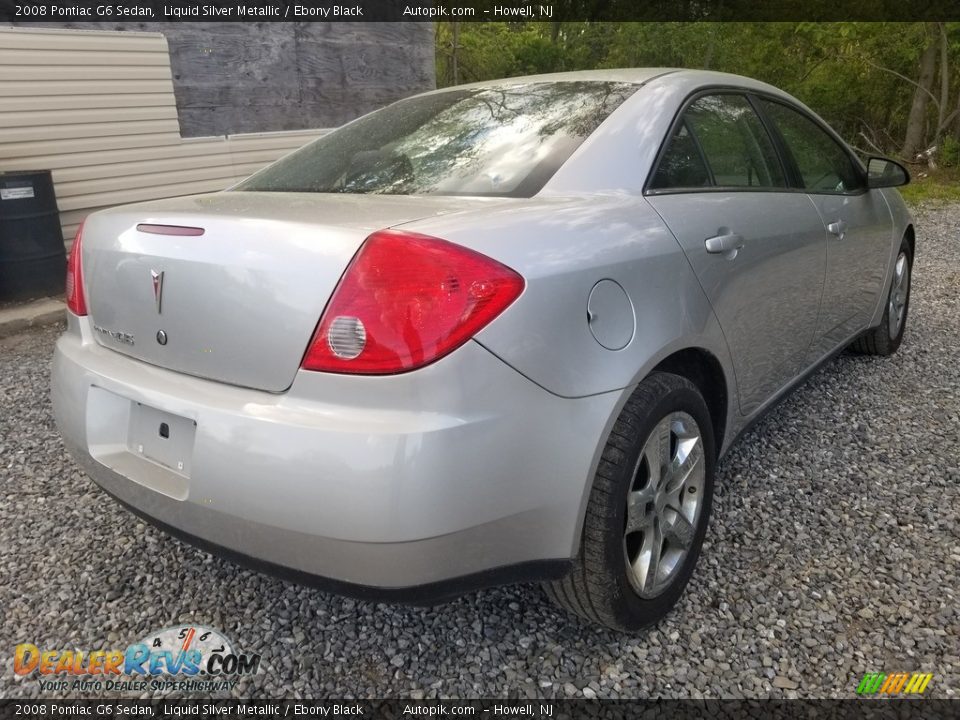 2008 Pontiac G6 Sedan Liquid Silver Metallic / Ebony Black Photo #5