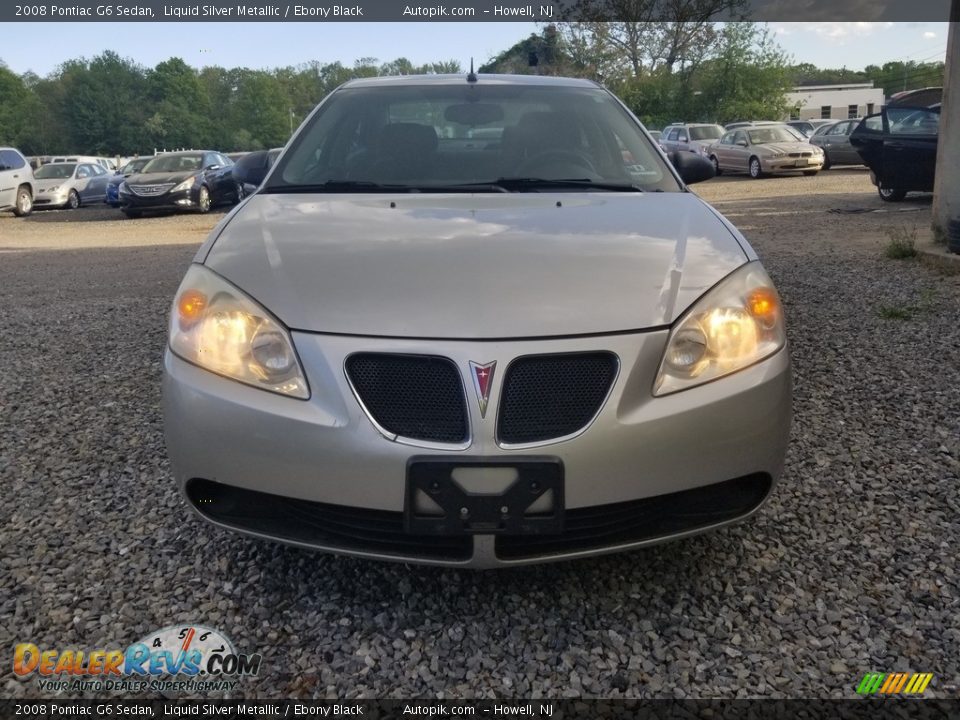 2008 Pontiac G6 Sedan Liquid Silver Metallic / Ebony Black Photo #8