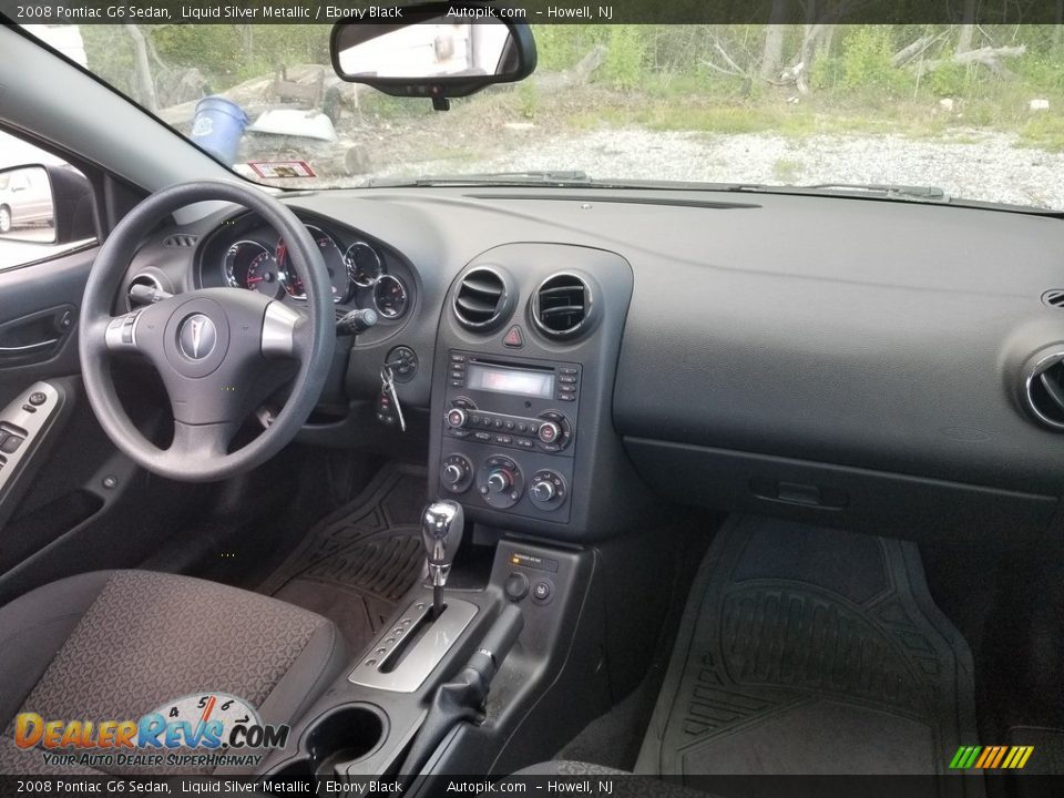 2008 Pontiac G6 Sedan Liquid Silver Metallic / Ebony Black Photo #14