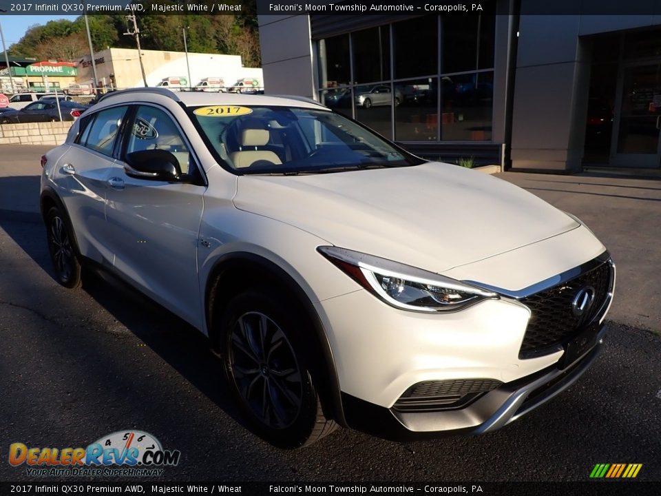 2017 Infiniti QX30 Premium AWD Majestic White / Wheat Photo #9