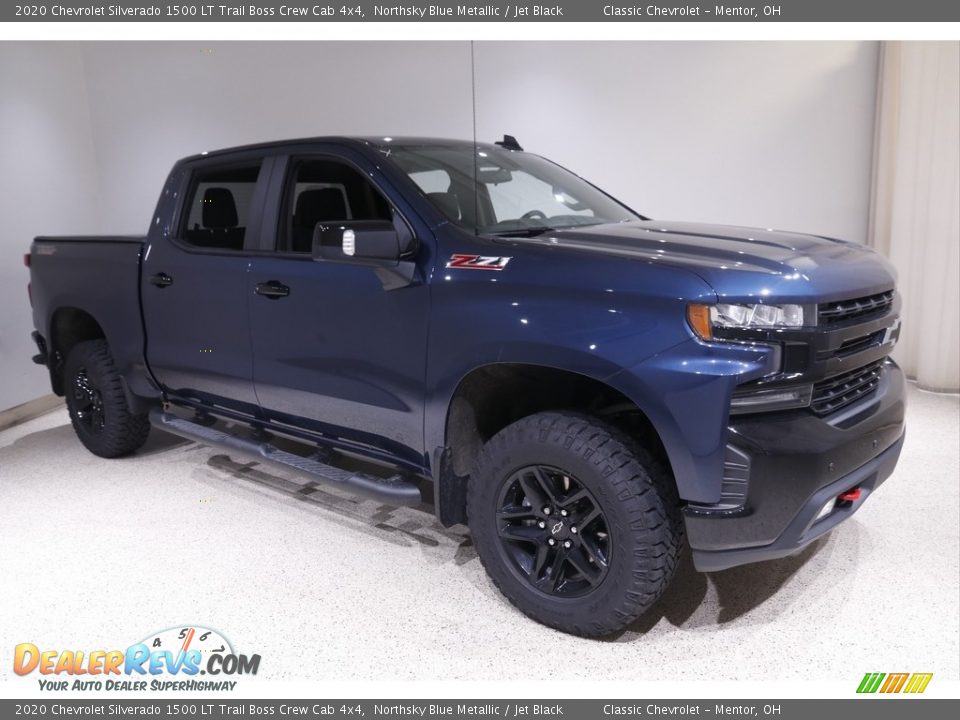 2020 Chevrolet Silverado 1500 LT Trail Boss Crew Cab 4x4 Northsky Blue Metallic / Jet Black Photo #1