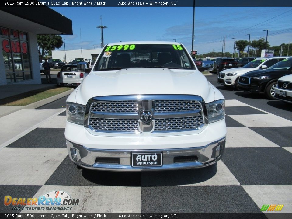 2015 Ram 1500 Laramie Quad Cab Bright White / Black Photo #2