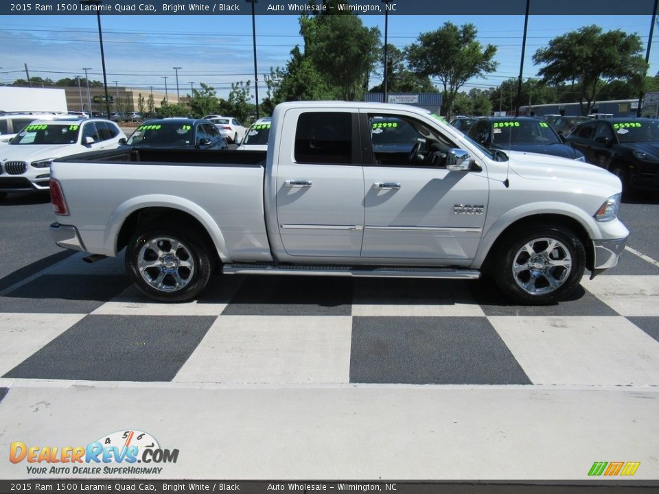 Bright White 2015 Ram 1500 Laramie Quad Cab Photo #3