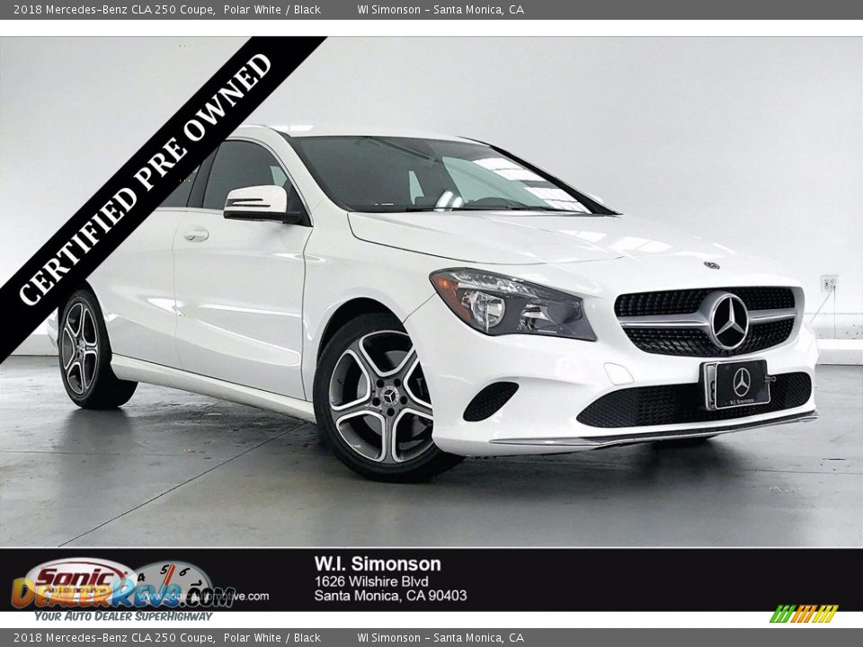 2018 Mercedes-Benz CLA 250 Coupe Polar White / Black Photo #1